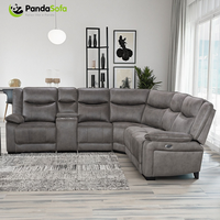 Canapé fonctionnel en cuir PU en forme de L CY, ensemble pour salon et hôtel, fauteuil inclinable à mouvement électrique, design modulaire, porte-gobelets, chargeur sans fil