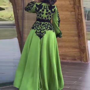 Abito <span class=keywords><strong>Casual</strong></span> da donna <span class=keywords><strong>Boutique</strong></span> a vita media autunno nuova moda stampa a contrasto ampio stile vita naturale eco-friendly - Product Image 3