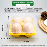 Barquette à œufs en PET de qualité alimentaire, couleur personnalisée, avec couvercle séparé, antichoc, empilable, OEM ODM, emballage d'œufs imprimé sur mesure