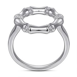 Anillo de Boda Clásico de Plata de Ley 925, Fabricantes de Joyería, Forma Redonda, Chapado en Rodio, Circonita Cúbica, Regalo de Compromiso - Product Image 2