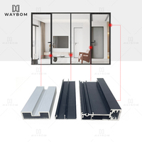 Cloison de bureau insonorisée mobile en aluminium avec porte en verre battante Cloison fixe de séparation de bureau Profilé