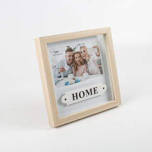 Sofine Family Memorial Decoración Caja de sombra de madera Pantalla de fotos de 4x6 pulgadas Marco de imagen cuadrado profundo - Product Image 2