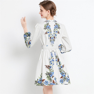 <span class=keywords><strong>KI</strong></span>- QW751-95 Femmes Dame Ressort Plus La Taille Mi Élégant Floral Habillé Jupe - Product Image 3