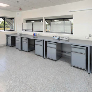 โต๊ะปฏิบัติการเคมีสแตนเลสของโรงพยาบาลยูเคน - เฟอร์นิเจอร์ห้องปฏิบัติการเชิงพาณิชย์ที่ทันสมัยคุณภาพสูง ขายตรง - Product Image 1