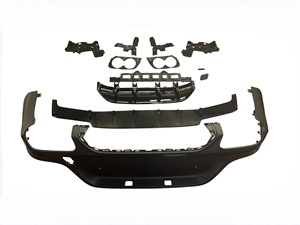 Nuovo Diffusore Posteriore <span class=keywords><strong>Mercedes</strong></span> <span class=keywords><strong>C253</strong></span>/GLC-COUPE 2016-2022 43 AMG con Strisce Nere - Parte di Ricambio - Product Image 2