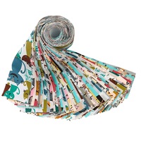 48 pièces de tissu sergé Jelly Roll avec motifs de dessins animés, tissu sergé en coton pur, tissu en coton fait main pour patchwork, vente en gros