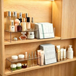 Cosmetic Storage <b>Box</b> 4 In 1 Transparent Tiered Shelf <b>Makeup</b> Organizer For Bathroom Mirror Cabinet Storage Rack - Product Image 1