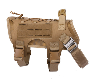 犬用ハーネスアウトドア犬用トレーニングハーネスヘビーデューティ戦術バッグ付きメタルバックルプルなし - Product Image 6