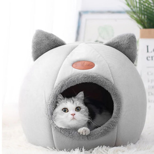 Casa para <span class=keywords><strong>Gatos</strong></span> Moderna, Ecológica y Popular para Invierno, Cama de Felpa Acogedora y Linda, Diseño Suave y Cálido, Antideslizante y Transpirable, Cama Tipo Cueva para Dormir - Product Image 1