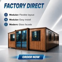 Maison conteneur moderne extensible de 40 pieds, maisons transportables et logements complémentaires pour résidence en arrière-cour, garantie de 3 ans
