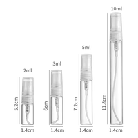Mini flacons vaporisateurs de parfum en verre transparent avec bouchon à vis, sérigraphiés, rechargeables, atomiseur à fine brume, 3ml, 5ml, 8ml, 10ml