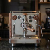 Machine à café expresso et thé professionnelle semi-automatique à double chaudière, contrôlée par PID, avec pompe vibrante, pour usage commercial