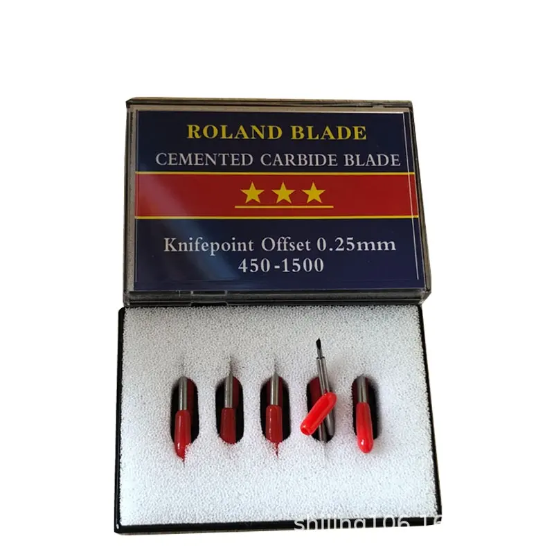Cuchillas de corte de vinilo de acero de tungsteno, 45 grados, para plóter de corte Roland, color rojo, paquete de 10
