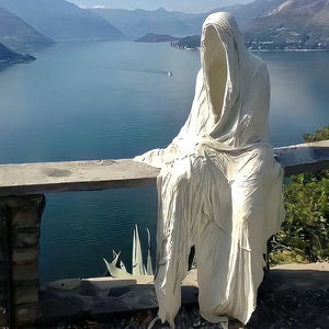 Рождество и Хэллоуин религиозный ужас призрак из смолы искусство настраиваемые скульптуры для украшения дома - Product Image 5