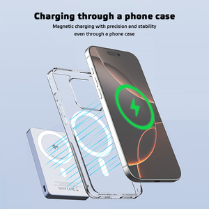 Batterie Externe Magnétique Sans Fil à Charge Rapide 10000 mAh en Alliage d'Aluminium avec Support Rotatif et Fixation - Product Image 5