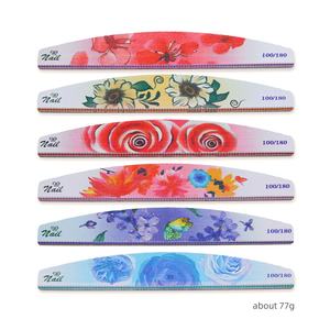 Limas de uñas profesionales 80 100 150 180 Griting Papel de lija fuerte Esmeril Uñas de doble cara Buffer Block File Art Logo Lima de uñas - Product Image 2