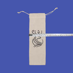Sac à cordon réutilisable mignon et compact en pur coton, écologique, résistant à l'eau et lavable - Product Image 3