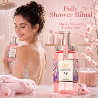 Gel Douche Éclaircissant au Collagène et Niacinamide à la Fleur de Cerisier Marque Blanche – Mousse Rafraîchissante Réparatrice pour la Peau