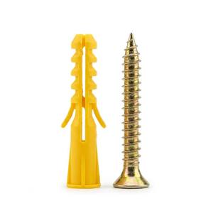 Set di Ancoraggi a Muro in Plastica e Viti Gialle con Kit Viti per Truciolato - Vendita all'Ingrosso - Product Image 2