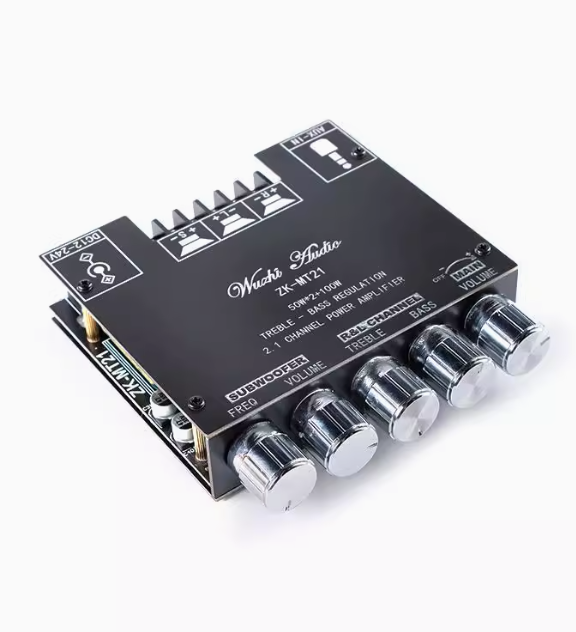 Channel Bluetooth Digital Power Amplifier Module High and Low Tone Overweight Low Tone ZK-MT21 50W*2+100W 2.1