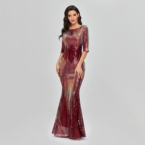 Hermosa vestidos de dama rojo vino para estilos elegantes: Alibaba.com