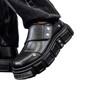 Chaussures tendance à semelle épaisse, en cuir véritable souple et confortable de haute qualité, conçues sur mesure par des designers seniors, collection 2026 - Product Image 1