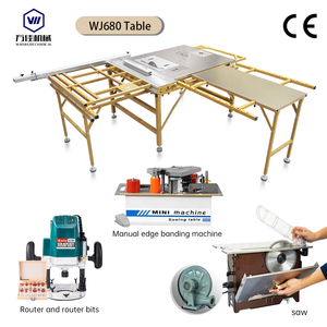 <span class=keywords><strong>Scie</strong></span> à <span class=keywords><strong>table</strong></span> de précision Wanjia Machinery WJ680, best-seller, machine de découpe horizontale du bois, moteur central, bras coulissant sans poussière - Product Image 4