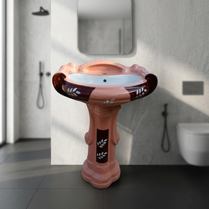 Lavabo sur pied en céramique décoratif de luxe moderne, évier de salle de bain, articles sanitaires Sterling - Product Image 2