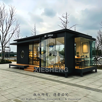 Quiosco de Comida Portátil Modular Personalizado de Fábrica, Contenedor de Acero Prefabricado de 20 Pies para Exteriores con Ventana de Servicio