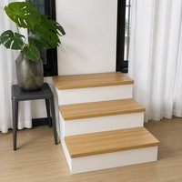 Marchepied d'escalier stratifié HDF AC5 à usage intensif, noyau résistant à l'eau Carb2, personnalisé pour projets d'appartements, exportation UE/USA