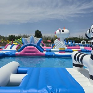 Parc <span class=keywords><strong>aquatique</strong></span> gonflable personnalisé pour la plage et la piscine, équipement de <span class=keywords><strong>parcours</strong></span> d'obstacles aquatiques flottants pour adultes et enfants - Product Image 3