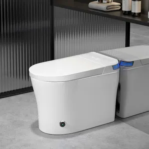 New Auto Flush Clean Function 1 Piece Commode S-trap Ceramic Smart Wc Toilet