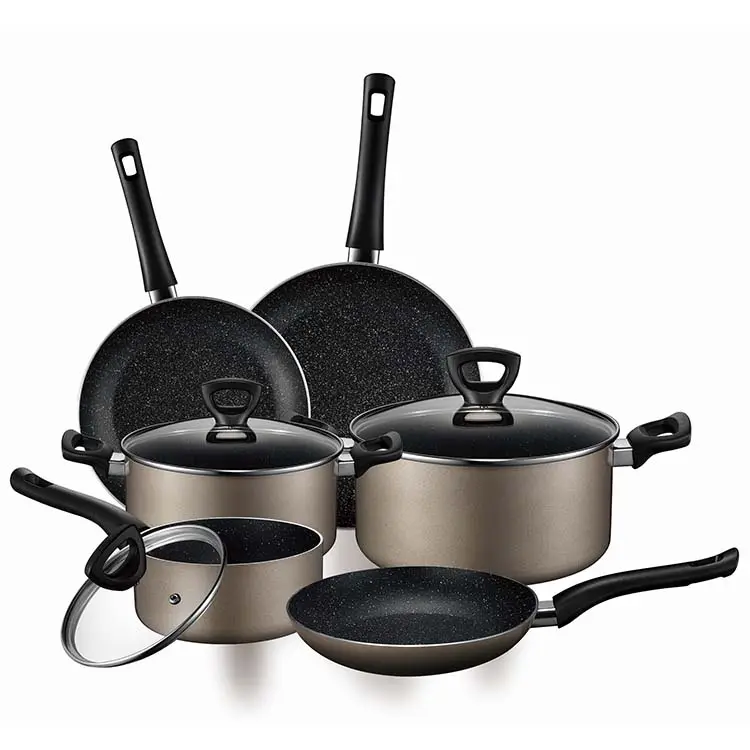 ASD Manufacturers Stock Modern Stylish High Grade Kitchen Aluminum Alloy Cookware Set Pot Pans Cooking Pots And Pans