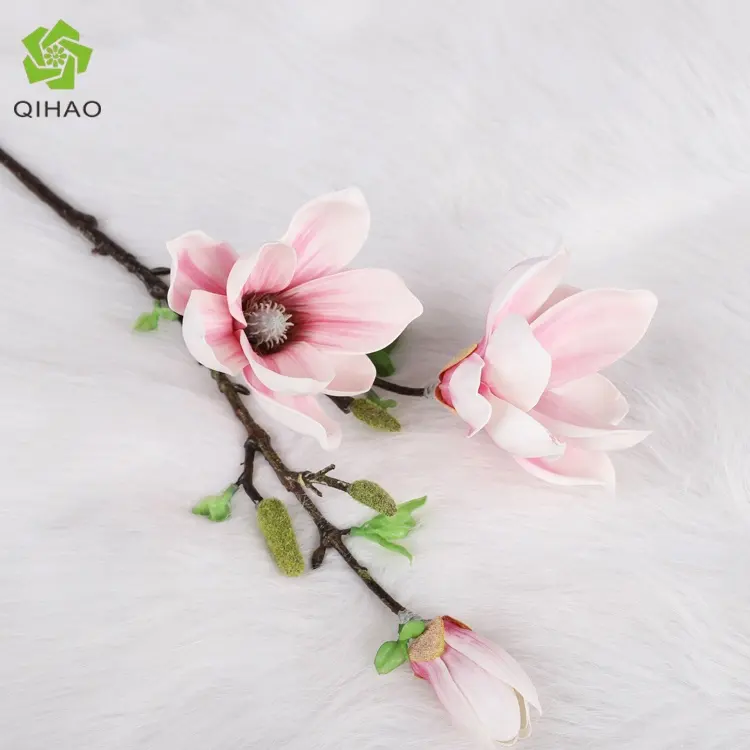 QiHao-tela de flores decorativas, película de espuma EVA, <span class=keywords><strong>flor</strong></span> Artificial de Magnolia para Decoración