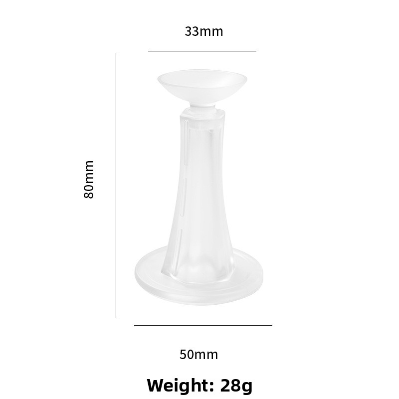 Durable Punch-Free PVC Anti-Collision Door Suction Pad Silent Stainless Steel Rear Safety Door Stop for Bedroom Bathroom Rubber