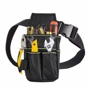 Heavy-Duty Tool Bag with Adjustable Belt for Electrician Work, 6-Pouches and 9 Screwdriver Loops Construction Tool Pouch - Product Image 1