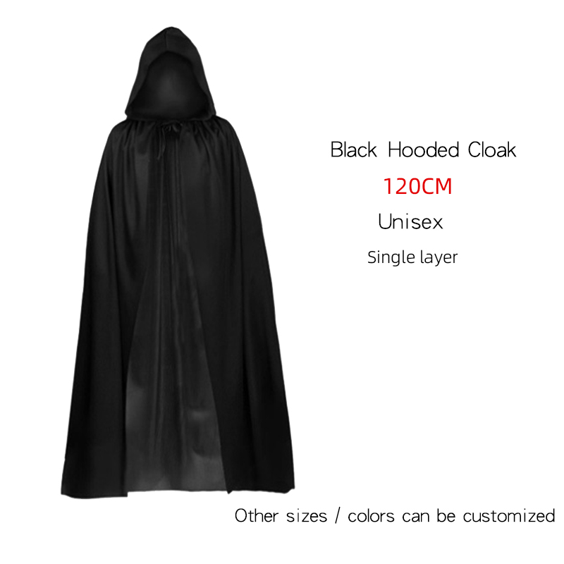 120cm  hooded black