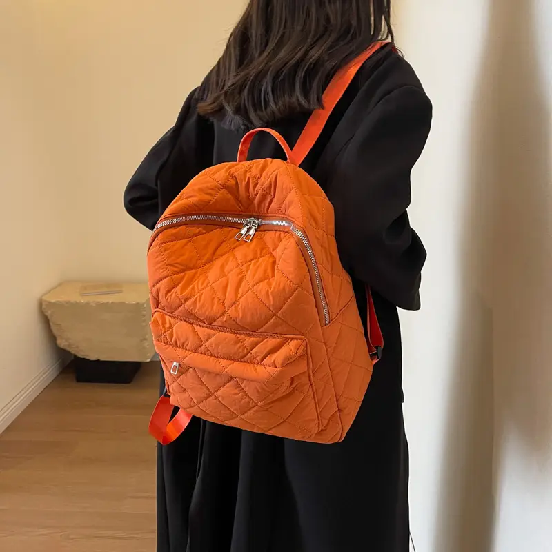 Стеганый рюкзак из стеганого стелька для колледжа, школьная сумка для отдыха, компьютера, для работы