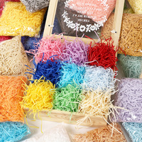 Papier froissé coloré en gros, papier déchiqueté, rembourrage en papier crépon pour cadeaux et cosmétiques