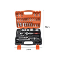 Juego de Llaves de Trinquete de 53 Piezas con Enchufe de 1/4 de Pulgada y Liberación Rápida, Kit de Herramientas de Acero al Cromo Vanadio para Reparación de Automóviles, Garaje y Bricolaje en Casa
