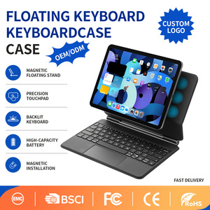 Étui Clavier Magnétique Flottant pour <span class=keywords><strong>iPad</strong></span> Air 13 M2 2024, <span class=keywords><strong>Coque</strong></span> Support Style Magique avec Pavé Tactile Rétroéclairé Bluetooth OEM - Product Image 1