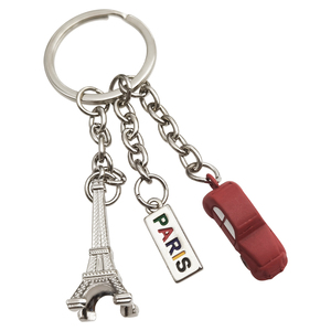 Fábrica de lujo en forma de corazón Francia recuerdos turísticos Chteau de Versaille llavero personalizado París Torre Eiffel llavero de Metal - Product Image 1