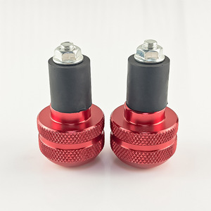 Bouchons de guidon Qiangye 6 rouges moletés pour moto - Product Image 3