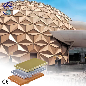 Revestimiento de Pared Curva Exterior <span class=keywords><strong>con</strong></span> Perfil de Aluminio, Panel de Aluminio Hiperbólico <span class=keywords><strong>con</strong></span> Patrón de <span class=keywords><strong>Piedra</strong></span> - Product Image 2