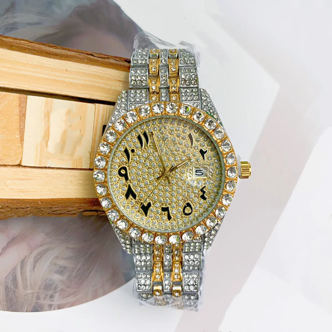 Hotsale Moissanite Diamond Watch Men Full Diamond Ice Silver Diamond Watch Luxury Brand Top Brand Watches Price List