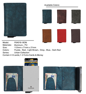 CardHoda PU Leather Slim <b>Wallet</b> with <b>RFID</b> Protection 6 Inch Unisex Minimalist Design Short Fold Closure Gift - Product Image 3