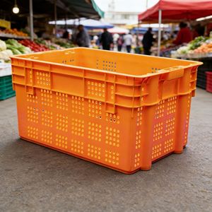 Fruit And Vegetable <b>Basket</b> 600x400x315mm <b>Stackable</b> Plastic Crate For Market Storage - Product Image 2