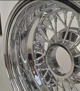 Nouvelles jantes à rayons en acier Zenith 13x7, 36 rayons, chromées, plaquées or, pour voiture Lowrider - Product Image 3