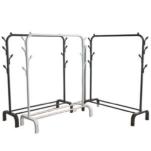 Porte-manteau moderne en métal <span class=keywords><strong>avec</strong></span> base en marbre Cintre sur pied Étagère de rangement à crochets multiples pour le salon et la chambre Entrée - Product Image 1