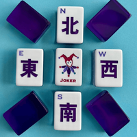 Tuiles de Mahjong Américain de Luxe en Acrylique Violet Lapin, 160 Tuiles Artisanales, Collection au Design Inspiré de la Nature pour des Soirées de Jeu Chics